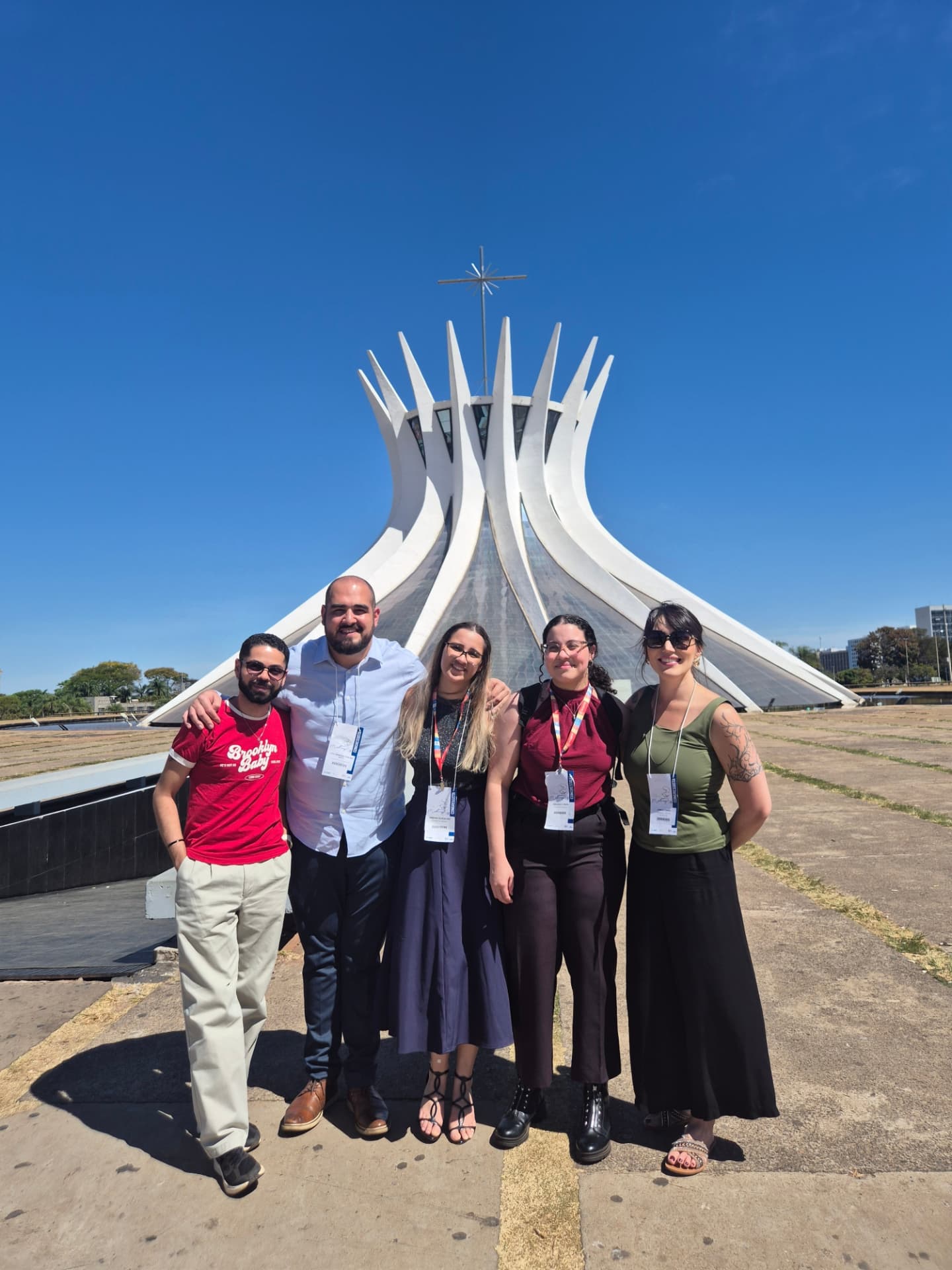 Integrantes do Hub em Brasília durante o congresso.